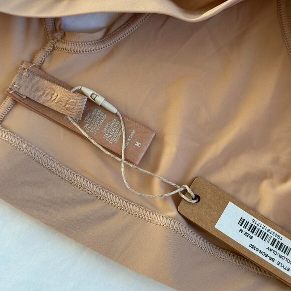 Skims Jelly Sheer Scoop Neck Bralette in Clay, Size Medium - Picture 6 of 6
